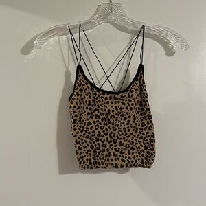 Cheetah print crop top